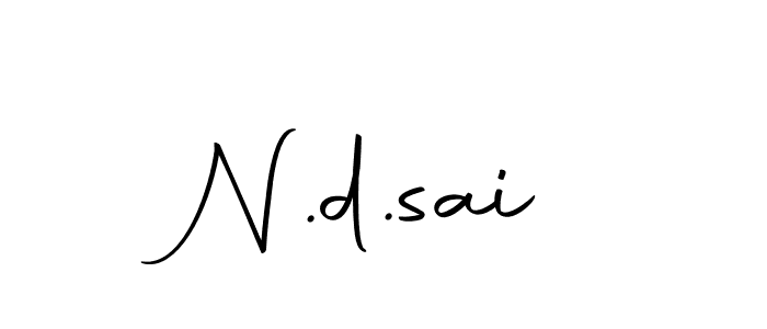 The best way (Autography-DOLnW) to make a short signature is to pick only two or three words in your name. The name N.d.sai include a total of six letters. For converting this name. N.d.sai signature style 10 images and pictures png