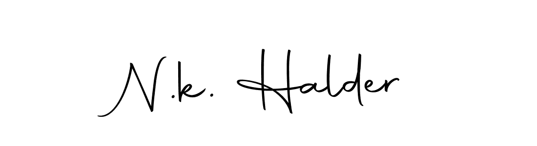 Make a beautiful signature design for name N.k. Halder. With this signature (Autography-DOLnW) style, you can create a handwritten signature for free. N.k. Halder signature style 10 images and pictures png