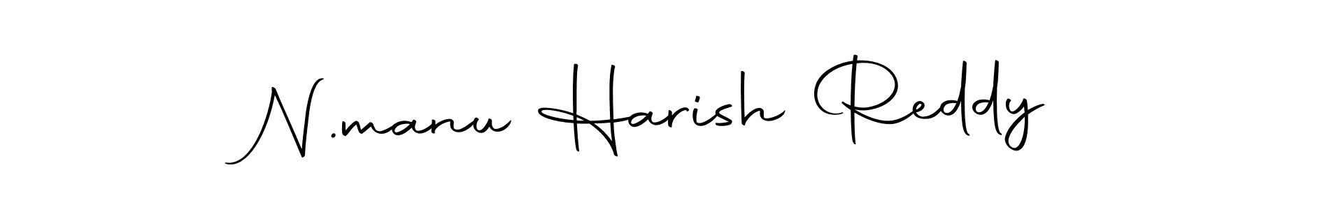 Make a beautiful signature design for name N.manu Harish Reddy. With this signature (Autography-DOLnW) style, you can create a handwritten signature for free. N.manu Harish Reddy signature style 10 images and pictures png