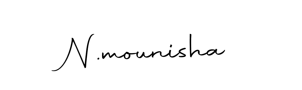 N.mounisha stylish signature style. Best Handwritten Sign (Autography-DOLnW) for my name. Handwritten Signature Collection Ideas for my name N.mounisha. N.mounisha signature style 10 images and pictures png