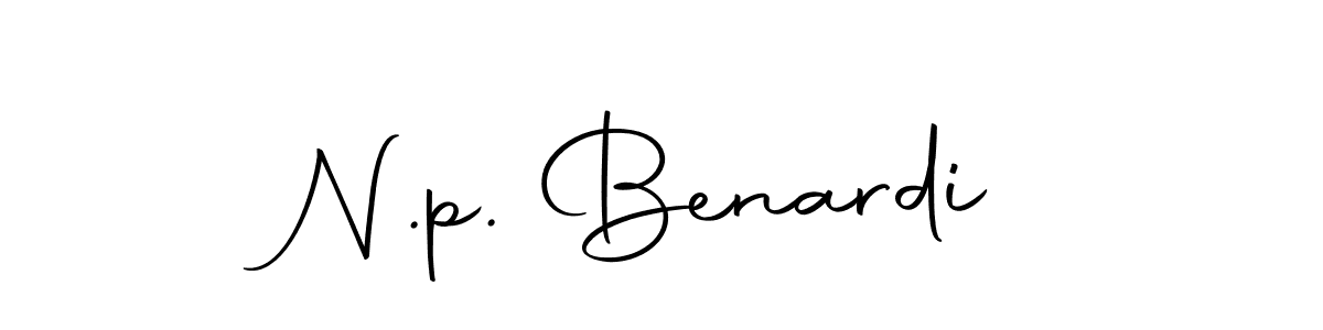 How to make N.p. Benardi name signature. Use Autography-DOLnW style for creating short signs online. This is the latest handwritten sign. N.p. Benardi signature style 10 images and pictures png