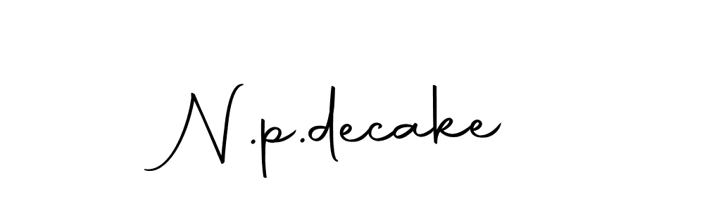 You should practise on your own different ways (Autography-DOLnW) to write your name (N.p.decake) in signature. don't let someone else do it for you. N.p.decake signature style 10 images and pictures png