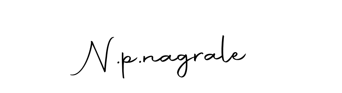 Create a beautiful signature design for name N.p.nagrale. With this signature (Autography-DOLnW) fonts, you can make a handwritten signature for free. N.p.nagrale signature style 10 images and pictures png