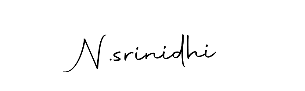 You should practise on your own different ways (Autography-DOLnW) to write your name (N.srinidhi) in signature. don't let someone else do it for you. N.srinidhi signature style 10 images and pictures png