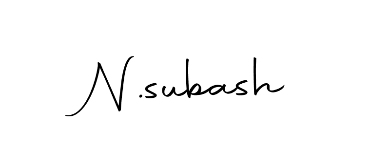 Make a beautiful signature design for name N.subash. Use this online signature maker to create a handwritten signature for free. N.subash signature style 10 images and pictures png
