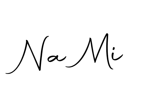 Use a signature maker to create a handwritten signature online. With this signature software, you can design (Autography-DOLnW) your own signature for name Na Mi. Na Mi signature style 10 images and pictures png