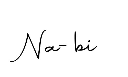 Design your own signature with our free online signature maker. With this signature software, you can create a handwritten (Autography-DOLnW) signature for name Na-bi. Na-bi signature style 10 images and pictures png