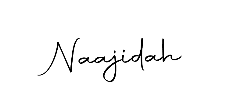 Naajidah stylish signature style. Best Handwritten Sign (Autography-DOLnW) for my name. Handwritten Signature Collection Ideas for my name Naajidah. Naajidah signature style 10 images and pictures png