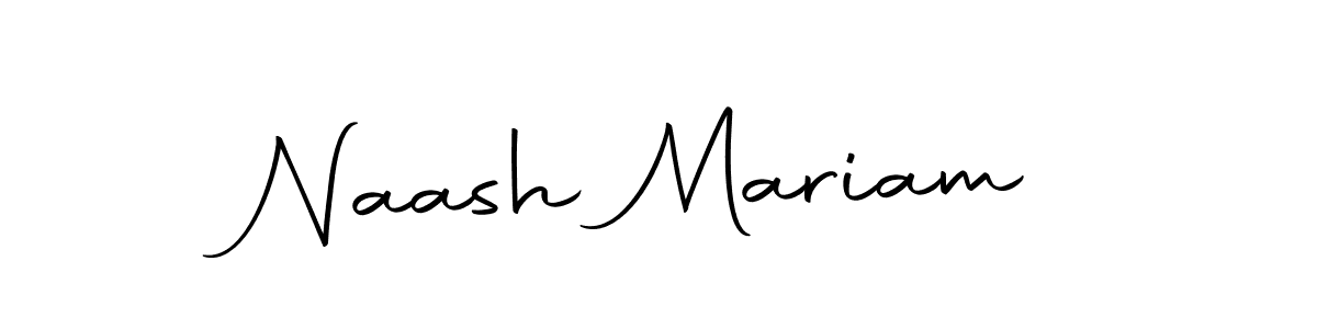 How to make Naash Mariam name signature. Use Autography-DOLnW style for creating short signs online. This is the latest handwritten sign. Naash Mariam signature style 10 images and pictures png