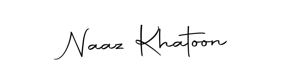 Use a signature maker to create a handwritten signature online. With this signature software, you can design (Autography-DOLnW) your own signature for name Naaz Khatoon. Naaz Khatoon signature style 10 images and pictures png
