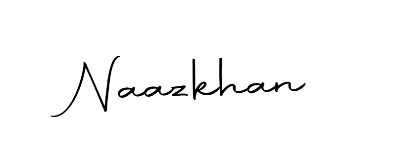 Design your own signature with our free online signature maker. With this signature software, you can create a handwritten (Autography-DOLnW) signature for name Naazkhan. Naazkhan signature style 10 images and pictures png