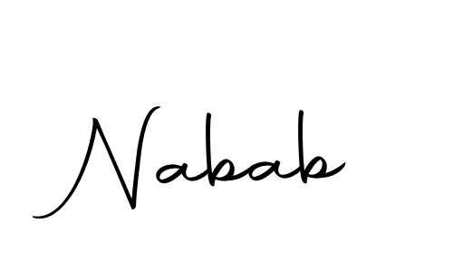 The best way (Autography-DOLnW) to make a short signature is to pick only two or three words in your name. The name Nabab include a total of six letters. For converting this name. Nabab signature style 10 images and pictures png