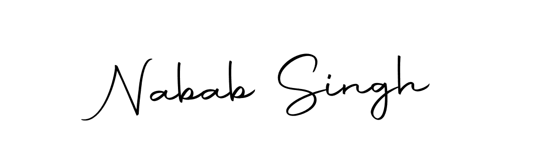 The best way (Autography-DOLnW) to make a short signature is to pick only two or three words in your name. The name Nabab Singh include a total of six letters. For converting this name. Nabab Singh signature style 10 images and pictures png