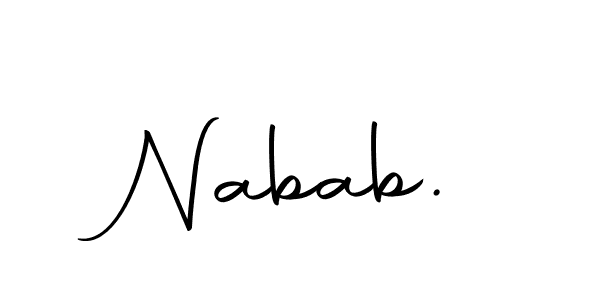 You should practise on your own different ways (Autography-DOLnW) to write your name (Nabab.) in signature. don't let someone else do it for you. Nabab. signature style 10 images and pictures png