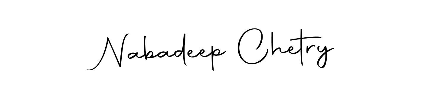 How to make Nabadeep Chetry name signature. Use Autography-DOLnW style for creating short signs online. This is the latest handwritten sign. Nabadeep Chetry signature style 10 images and pictures png