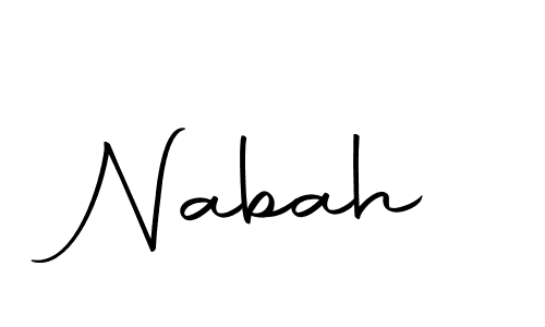 Use a signature maker to create a handwritten signature online. With this signature software, you can design (Autography-DOLnW) your own signature for name Nabah. Nabah signature style 10 images and pictures png