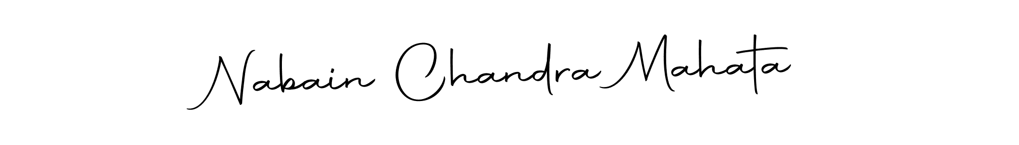 How to make Nabain Chandra Mahata name signature. Use Autography-DOLnW style for creating short signs online. This is the latest handwritten sign. Nabain Chandra Mahata signature style 10 images and pictures png