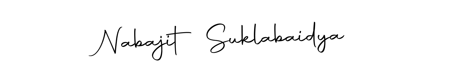 How to make Nabajit Suklabaidya name signature. Use Autography-DOLnW style for creating short signs online. This is the latest handwritten sign. Nabajit Suklabaidya signature style 10 images and pictures png