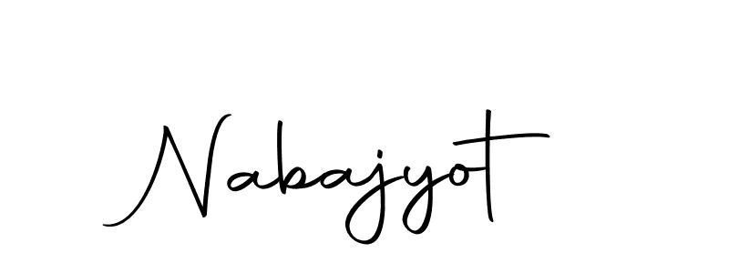 Use a signature maker to create a handwritten signature online. With this signature software, you can design (Autography-DOLnW) your own signature for name Nabajyot. Nabajyot signature style 10 images and pictures png