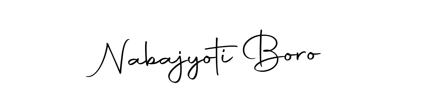 How to make Nabajyoti Boro name signature. Use Autography-DOLnW style for creating short signs online. This is the latest handwritten sign. Nabajyoti Boro signature style 10 images and pictures png