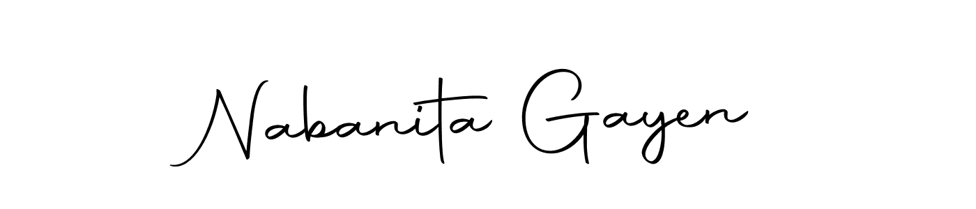 if you are searching for the best signature style for your name Nabanita Gayen. so please give up your signature search. here we have designed multiple signature styles  using Autography-DOLnW. Nabanita Gayen signature style 10 images and pictures png