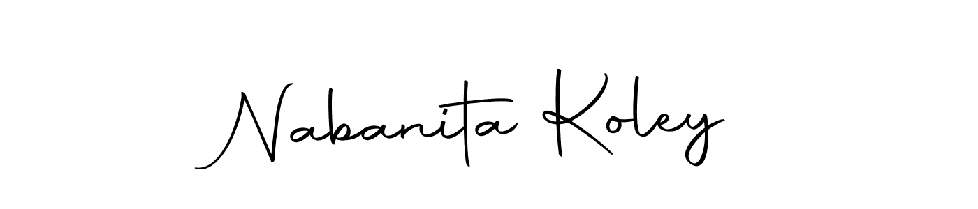 Autography-DOLnW is a professional signature style that is perfect for those who want to add a touch of class to their signature. It is also a great choice for those who want to make their signature more unique. Get Nabanita Koley name to fancy signature for free. Nabanita Koley signature style 10 images and pictures png