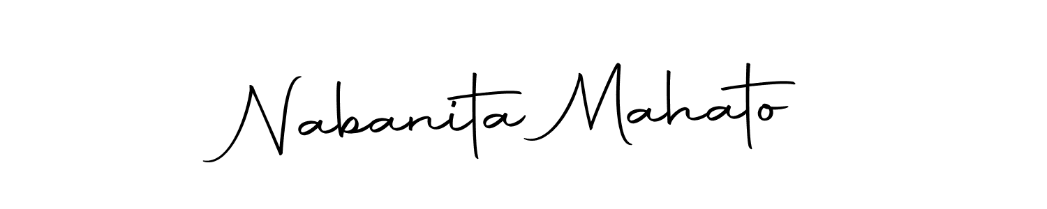 Nabanita Mahato stylish signature style. Best Handwritten Sign (Autography-DOLnW) for my name. Handwritten Signature Collection Ideas for my name Nabanita Mahato. Nabanita Mahato signature style 10 images and pictures png