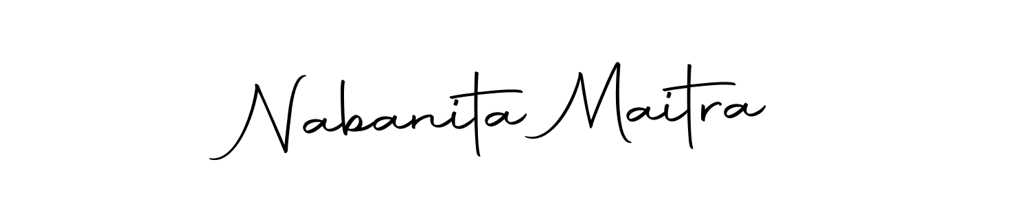 The best way (Autography-DOLnW) to make a short signature is to pick only two or three words in your name. The name Nabanita Maitra include a total of six letters. For converting this name. Nabanita Maitra signature style 10 images and pictures png