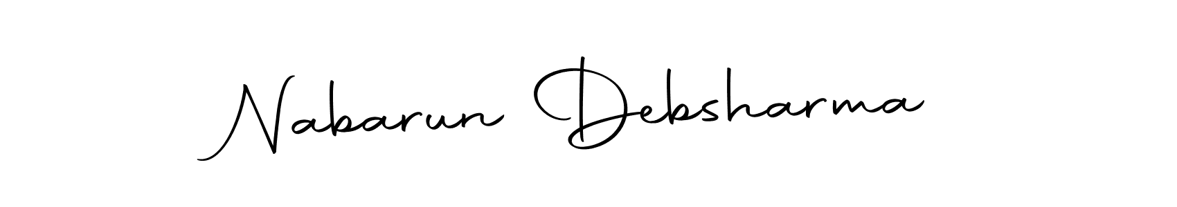Make a beautiful signature design for name Nabarun Debsharma. With this signature (Autography-DOLnW) style, you can create a handwritten signature for free. Nabarun Debsharma signature style 10 images and pictures png