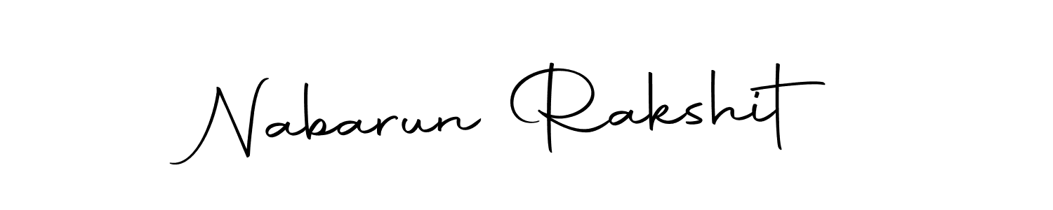 How to make Nabarun Rakshit name signature. Use Autography-DOLnW style for creating short signs online. This is the latest handwritten sign. Nabarun Rakshit signature style 10 images and pictures png
