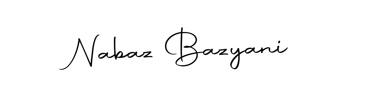 How to make Nabaz Bazyani name signature. Use Autography-DOLnW style for creating short signs online. This is the latest handwritten sign. Nabaz Bazyani signature style 10 images and pictures png