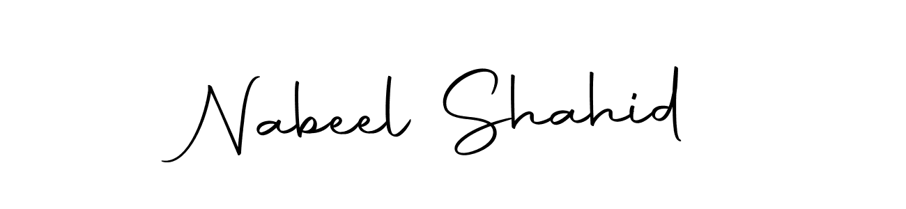 You should practise on your own different ways (Autography-DOLnW) to write your name (Nabeel Shahid) in signature. don't let someone else do it for you. Nabeel Shahid signature style 10 images and pictures png