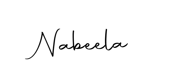 How to make Nabeela signature? Autography-DOLnW is a professional autograph style. Create handwritten signature for Nabeela name. Nabeela signature style 10 images and pictures png