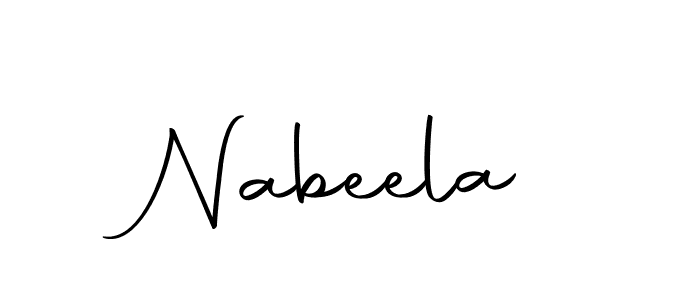 Create a beautiful signature design for name Nabeela. With this signature (Autography-DOLnW) fonts, you can make a handwritten signature for free. Nabeela signature style 10 images and pictures png