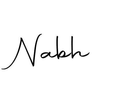 The best way (Autography-DOLnW) to make a short signature is to pick only two or three words in your name. The name Nabh include a total of six letters. For converting this name. Nabh signature style 10 images and pictures png