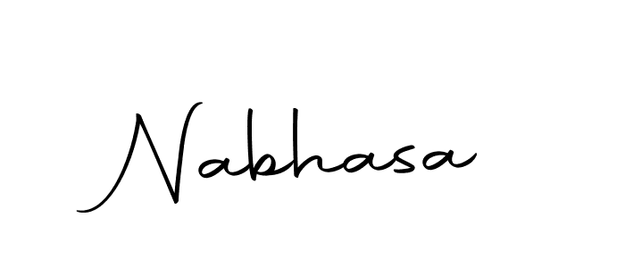 Design your own signature with our free online signature maker. With this signature software, you can create a handwritten (Autography-DOLnW) signature for name Nabhasa. Nabhasa signature style 10 images and pictures png