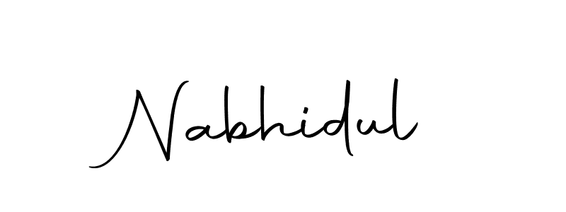 Use a signature maker to create a handwritten signature online. With this signature software, you can design (Autography-DOLnW) your own signature for name Nabhidul. Nabhidul signature style 10 images and pictures png