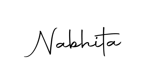 Create a beautiful signature design for name Nabhita. With this signature (Autography-DOLnW) fonts, you can make a handwritten signature for free. Nabhita signature style 10 images and pictures png