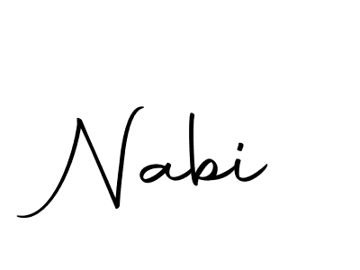 The best way (Autography-DOLnW) to make a short signature is to pick only two or three words in your name. The name Nabi include a total of six letters. For converting this name. Nabi signature style 10 images and pictures png