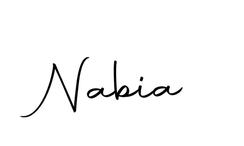 Create a beautiful signature design for name Nabia. With this signature (Autography-DOLnW) fonts, you can make a handwritten signature for free. Nabia signature style 10 images and pictures png