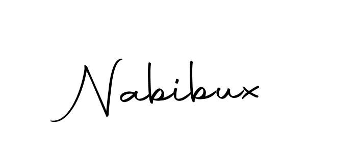 Design your own signature with our free online signature maker. With this signature software, you can create a handwritten (Autography-DOLnW) signature for name Nabibux. Nabibux signature style 10 images and pictures png