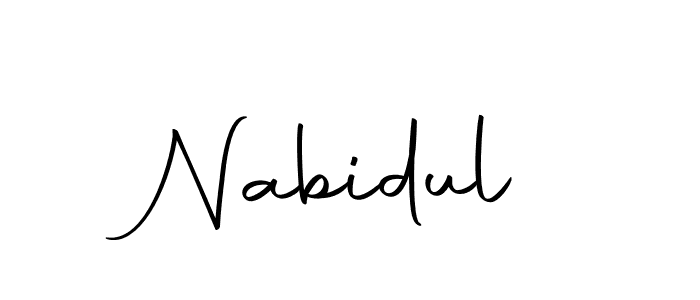 How to make Nabidul signature? Autography-DOLnW is a professional autograph style. Create handwritten signature for Nabidul name. Nabidul signature style 10 images and pictures png