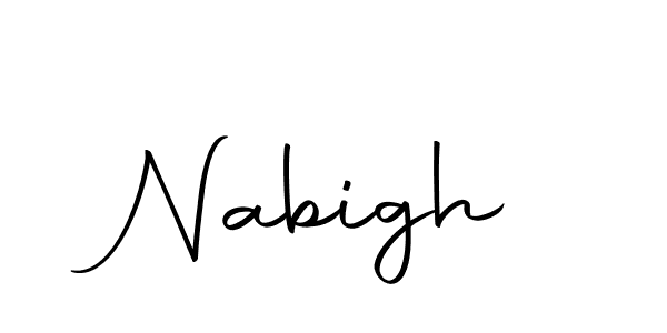 You should practise on your own different ways (Autography-DOLnW) to write your name (Nabigh) in signature. don't let someone else do it for you. Nabigh signature style 10 images and pictures png