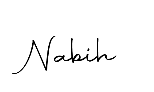 Similarly Autography-DOLnW is the best handwritten signature design. Signature creator online .You can use it as an online autograph creator for name Nabih. Nabih signature style 10 images and pictures png