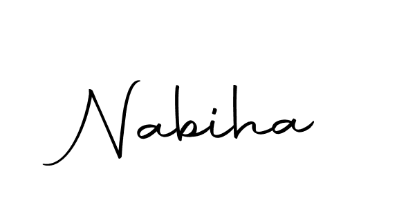 How to make Nabiha name signature. Use Autography-DOLnW style for creating short signs online. This is the latest handwritten sign. Nabiha signature style 10 images and pictures png