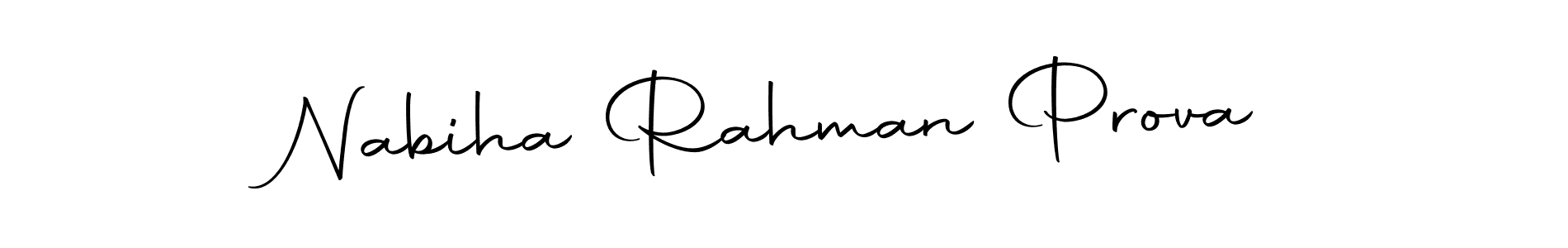 Create a beautiful signature design for name Nabiha Rahman Prova. With this signature (Autography-DOLnW) fonts, you can make a handwritten signature for free. Nabiha Rahman Prova signature style 10 images and pictures png