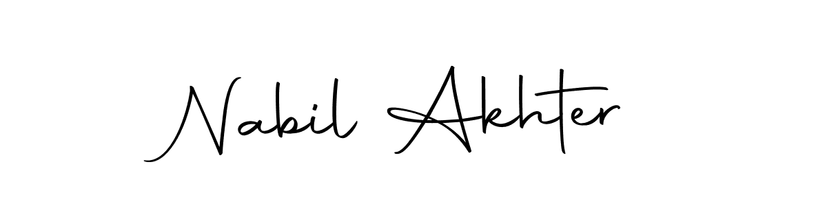 Nabil Akhter stylish signature style. Best Handwritten Sign (Autography-DOLnW) for my name. Handwritten Signature Collection Ideas for my name Nabil Akhter. Nabil Akhter signature style 10 images and pictures png