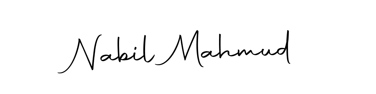 Design your own signature with our free online signature maker. With this signature software, you can create a handwritten (Autography-DOLnW) signature for name Nabil Mahmud. Nabil Mahmud signature style 10 images and pictures png