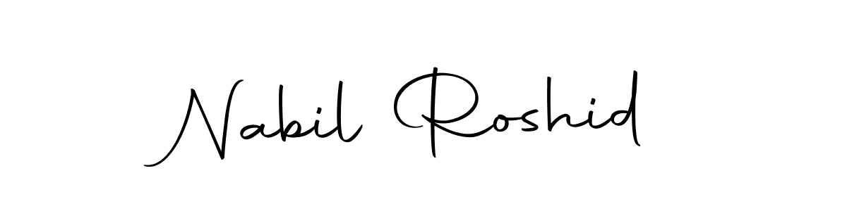 Nabil Roshid stylish signature style. Best Handwritten Sign (Autography-DOLnW) for my name. Handwritten Signature Collection Ideas for my name Nabil Roshid. Nabil Roshid signature style 10 images and pictures png
