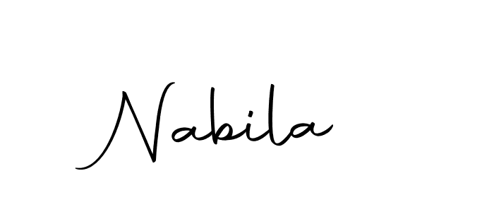How to make Nabila  signature? Autography-DOLnW is a professional autograph style. Create handwritten signature for Nabila  name. Nabila  signature style 10 images and pictures png